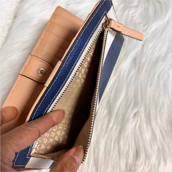 Kate Spade Navy and White Striped Wallet - Picture 7 of 9